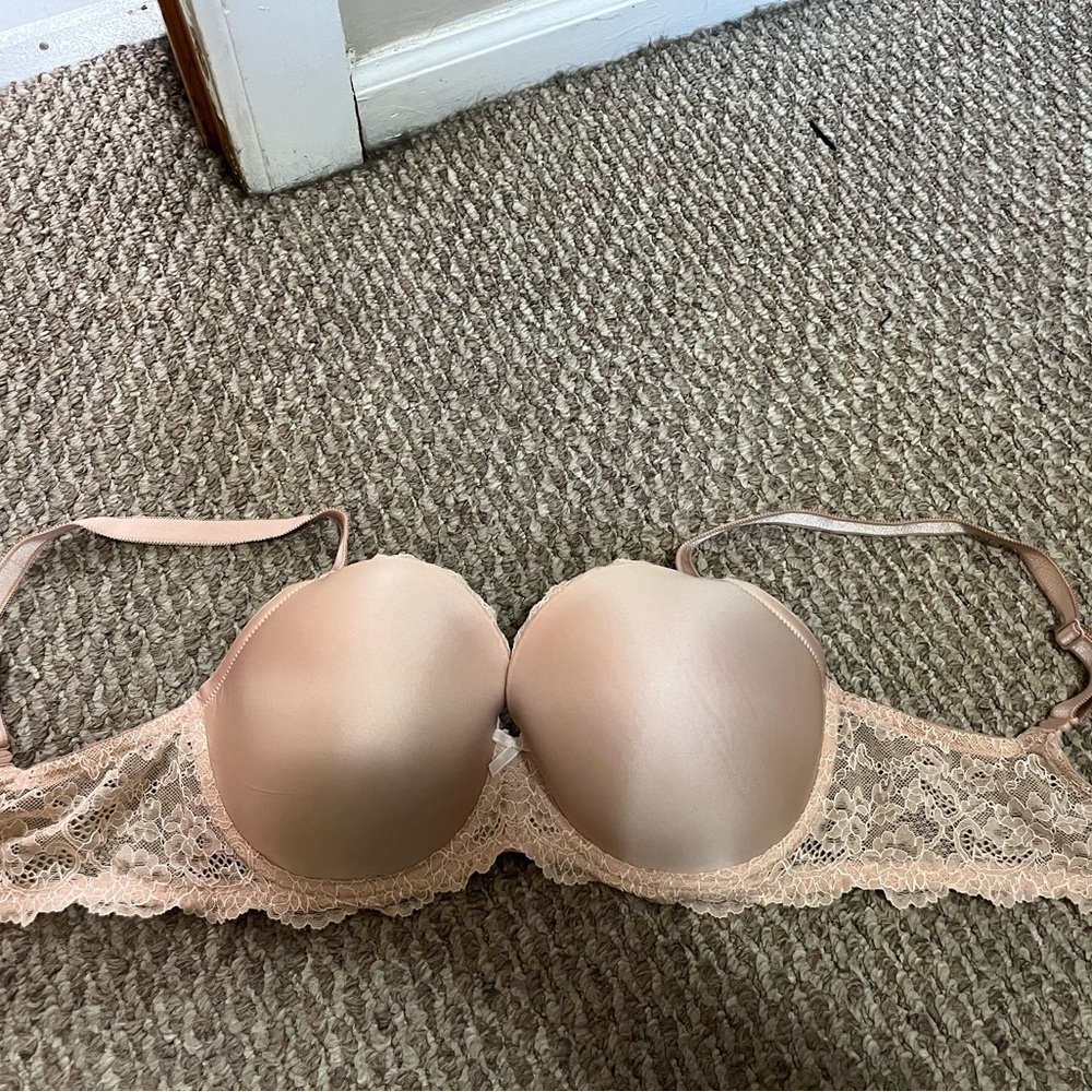 Nude lace bra